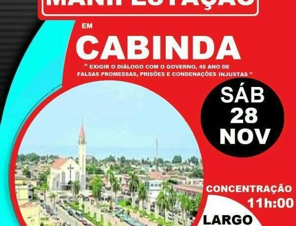 Association for the Development of Human Rights Culture (ADCDH) announce a demonstration this Saturday in Cabinda